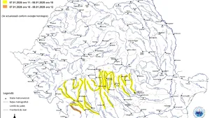 SOCIAL Cod portocaliu de inundații în două județe. Alte 10 județe, sub Cod galben