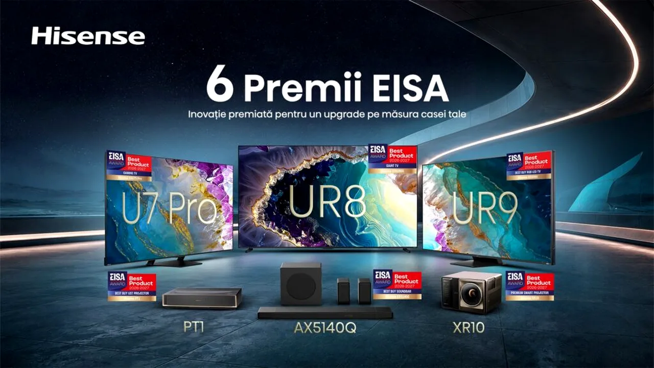 Hisense obține șase premii EISA pentru 2026-2027