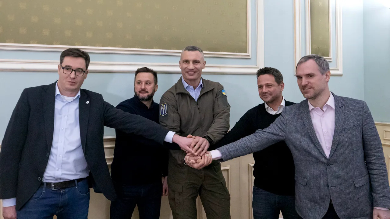 Primarii din Varşovia, Praga, Bratislava şi Budapesta au vizitat Kievul. Klitschko le-a mulţumit pentru ajutorul oferit Ucrainei