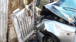 Accident soldat cu trei persoane rănite pe Drumul European 79, provocat de un cal. FOTO