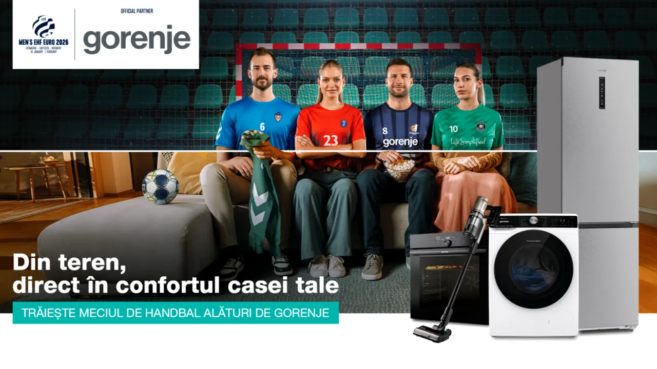 Gorenje este partener oficial al EHF EURO Masculin 2026