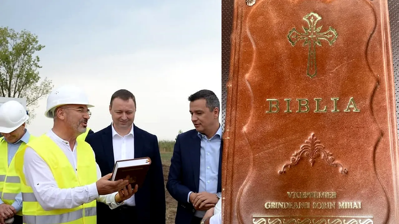 Cadou inedit pentru Sorin Grindeanu de la Mitropolitul Moldovei: o Biblie cu numele ministrului