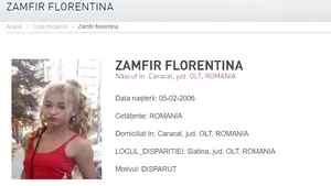 O nouă dispariţie în Caracal. Poliţiştii caută o fată de 13 ani