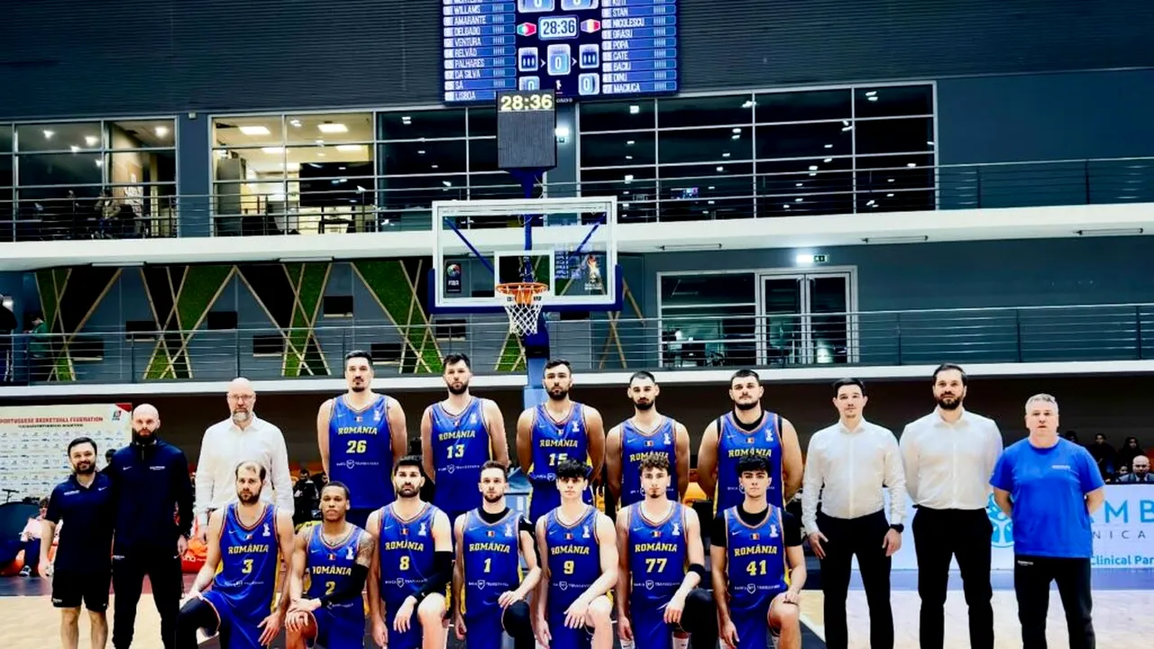 Naționala de baschet masculin a României pierde în Portugalia, în preliminariile Cupei Mondiale