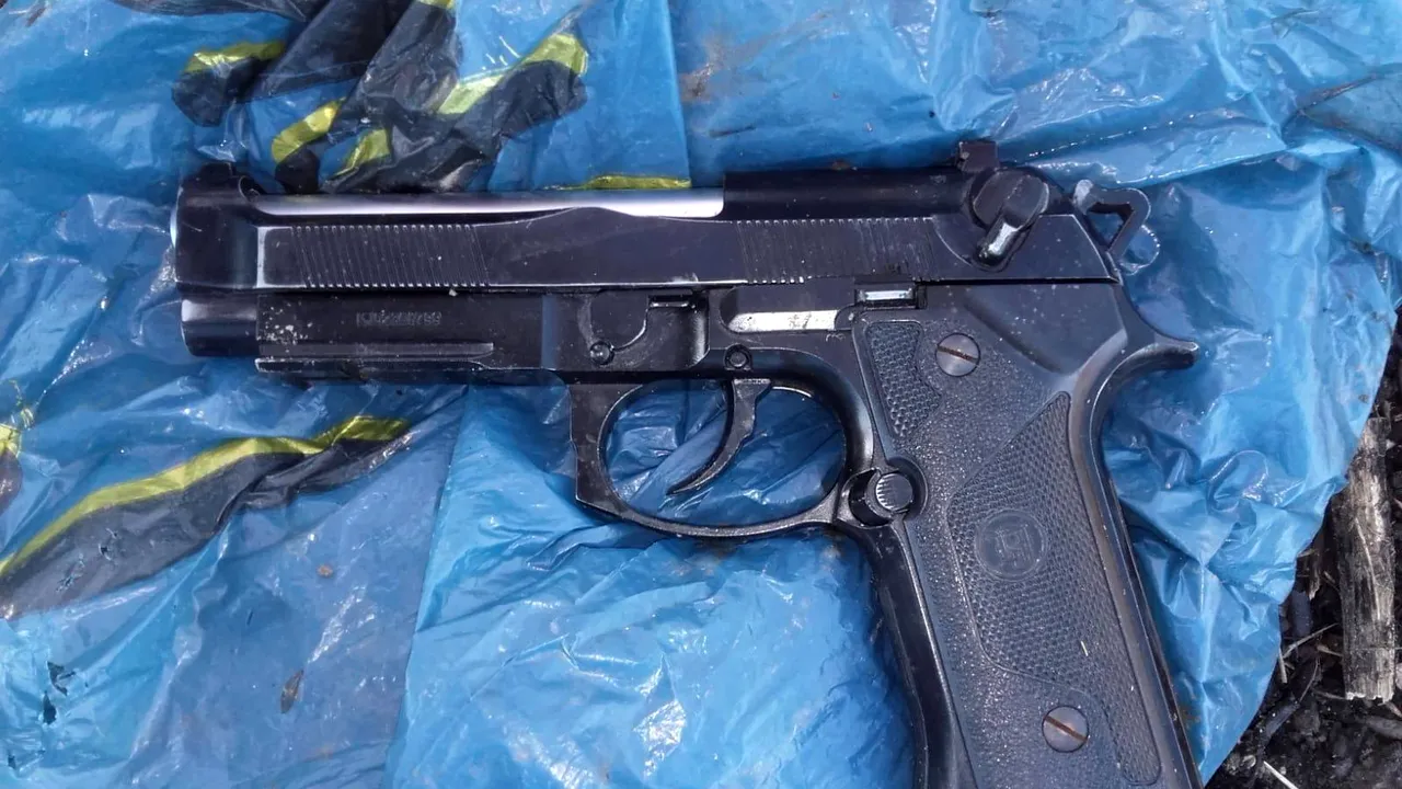 PISTOL găsit de drumarii din Timiş într-o parcare 