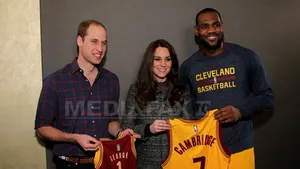 Prinţul William şi soţia lui au asistat la meciul Cleveland Cavaliers - Brooklyn Nets - FOTO