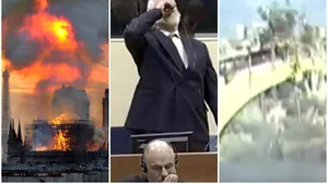 Steagul Franţei, proiectat pe podul lui Soliman Magnificul. Ziua din anii 1990 în care 60 de obuze provocau un „moment Notre-Dame” în Balcani | VIDEO ARHIVĂ