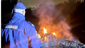 Bărbat, amendat după ce a incendiat gunoaie în Bistrița. Acesta a aprins focul aproape de magistrala de gaz