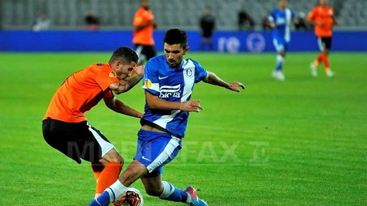 LIGA EUROPA - Pandurii Târgu Jiu a debutat cu o înfrângere în grupele competiţiei: SCOR 0-1 cu Dnepr Dnepropetrovsk