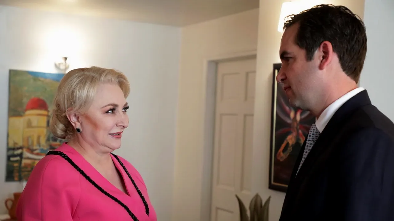 Viorica Dăncilă, întâlnire cu Steven Fulop, primarul oraşului Jersey City/ FOTO