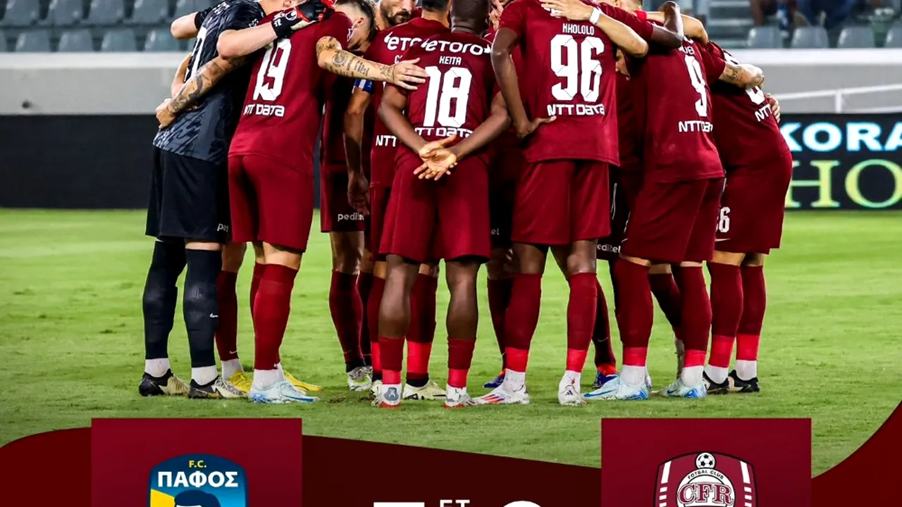 CFR Cluj a luat bătaie în Cipru şi a ratat calificarea în grupele Conference League