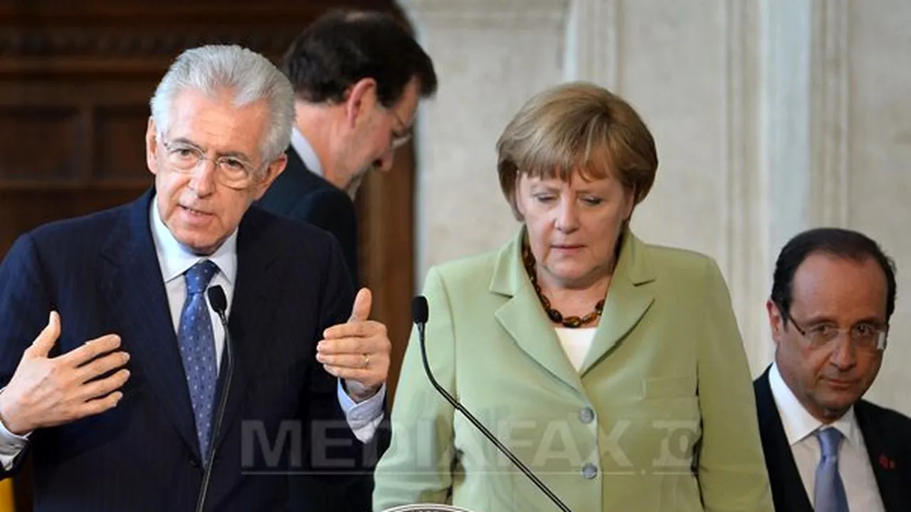 Germania, Franţa, Italia şi Spania vor un plan economic de 130 miliarde de euro pentru zona euro