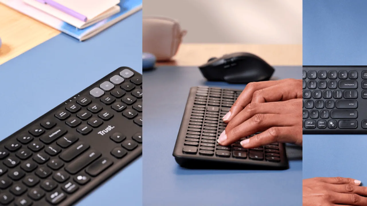 Trust simplifică multitasking-ul cu tastatura wireless Vaiya Multi-Device