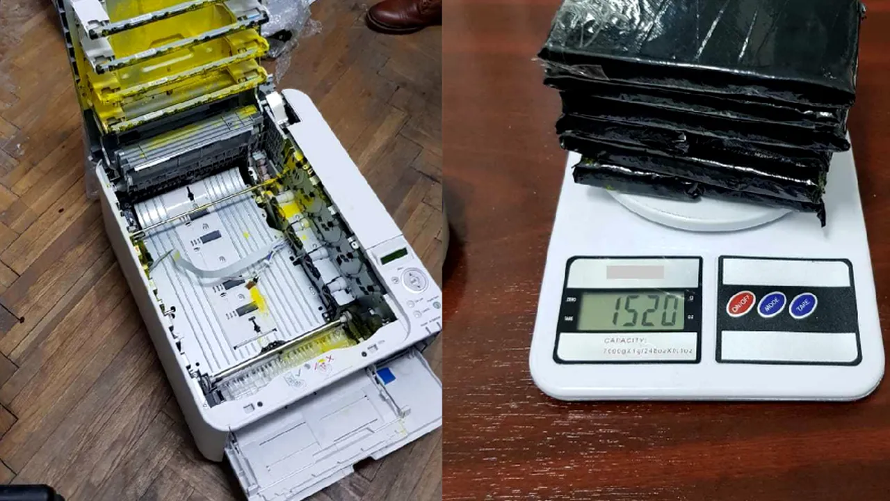 Doi bărbaţi, prinşi în Olt în timp ce ridicau un colet cu 1.5 kilograme de cocaină
