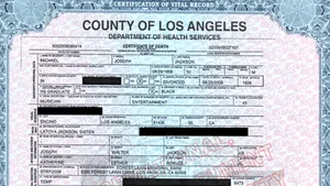 O copie după certificatul de deces al lui Michael Jackson costă 12 dolari