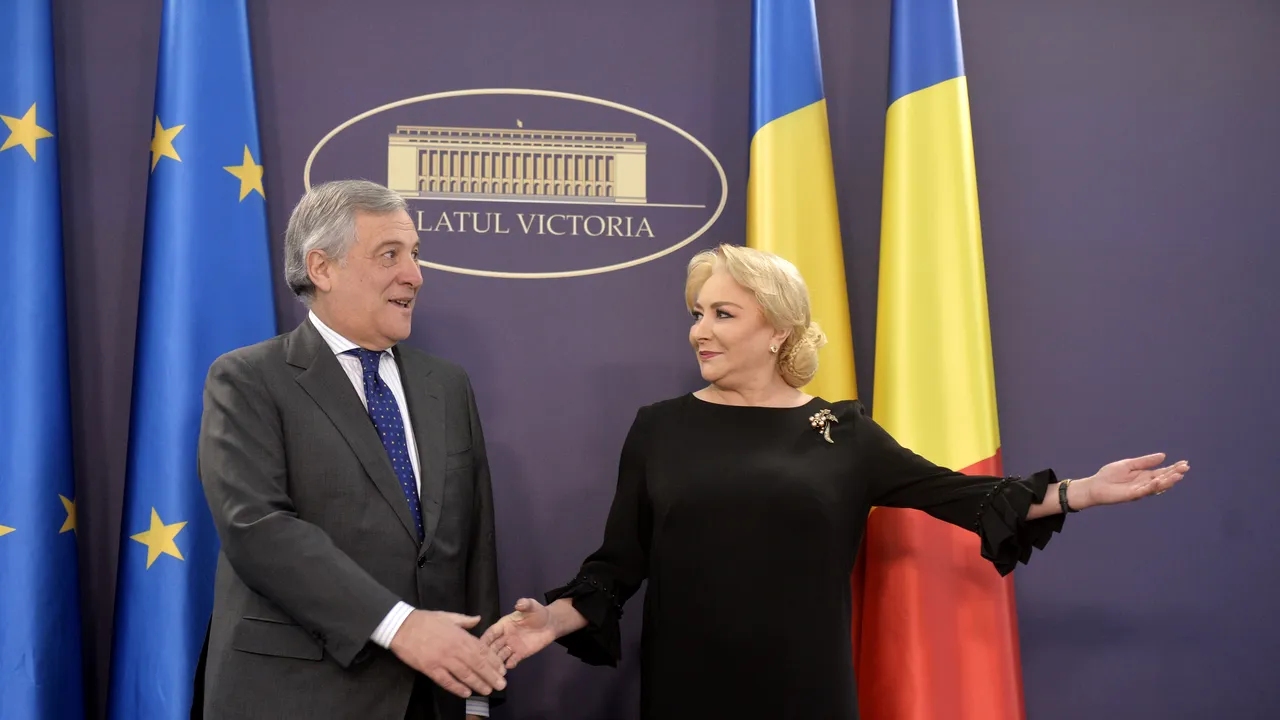 Preşedintele Parlamentului European, la Bucureşti. Antonio Tajani are astăzi întâlniri cu Iohannis, Dăncilă, Dragnea şi Tăriceanu | FOTO, VIDEO