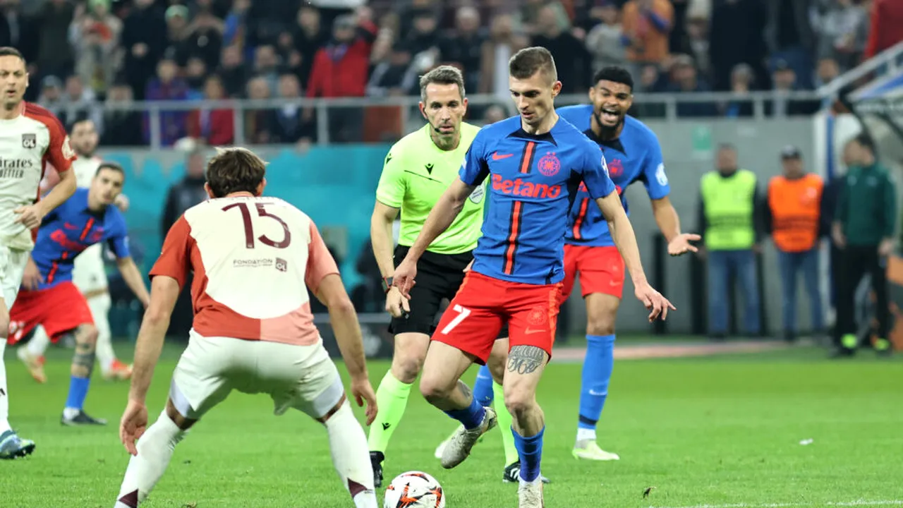FCSB pierde pe teren propriu în fața lui Olympique Lyon în Europa League
