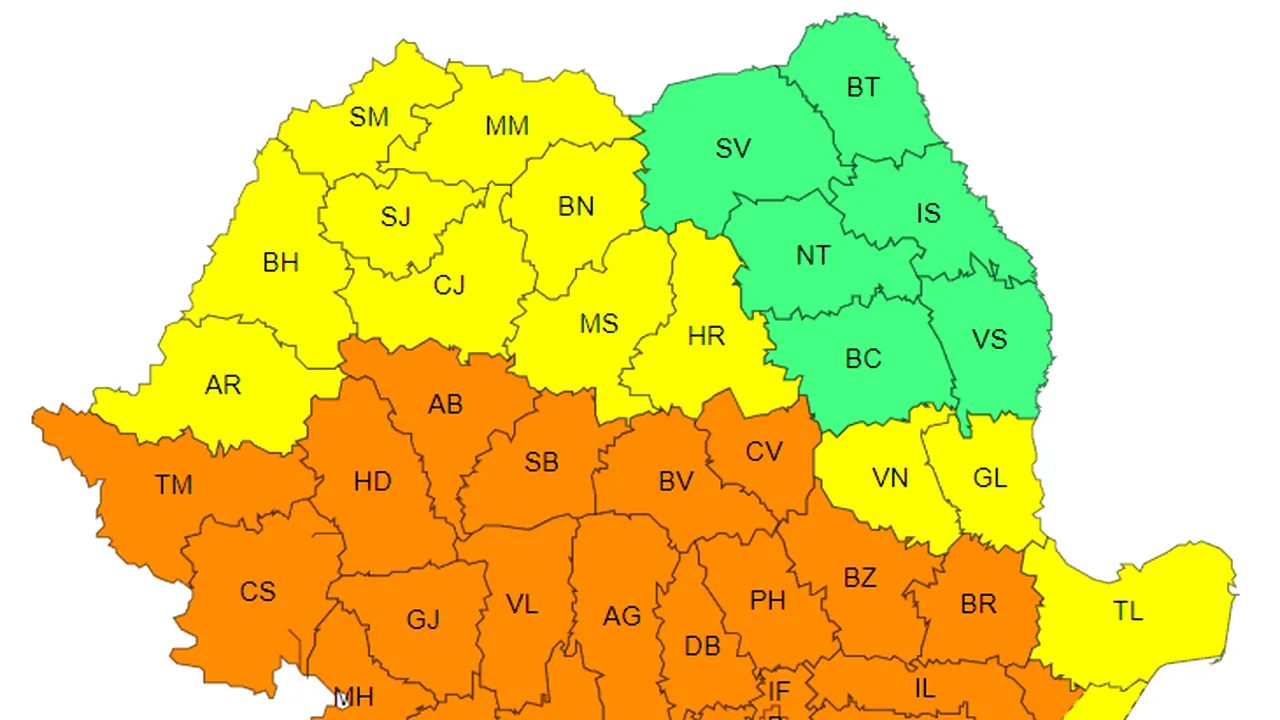 Meteo. Val de căldură în România. Au fost emise avertizări cod galben şi portocaliu valabile până vineri