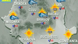 PROGNOZA METEO: Cum va fi vremea în week-end, în ţară şi la munte