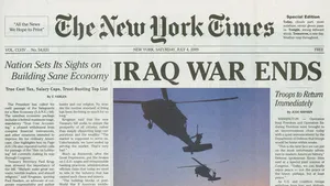 O falsă ediţie a ziarului The New York Times anunţă încheierea războiului din Irak