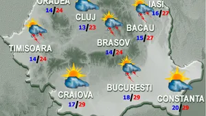 Prognoza meteo: Cum va fi vremea marţi, în ţară şi în Bucureşti