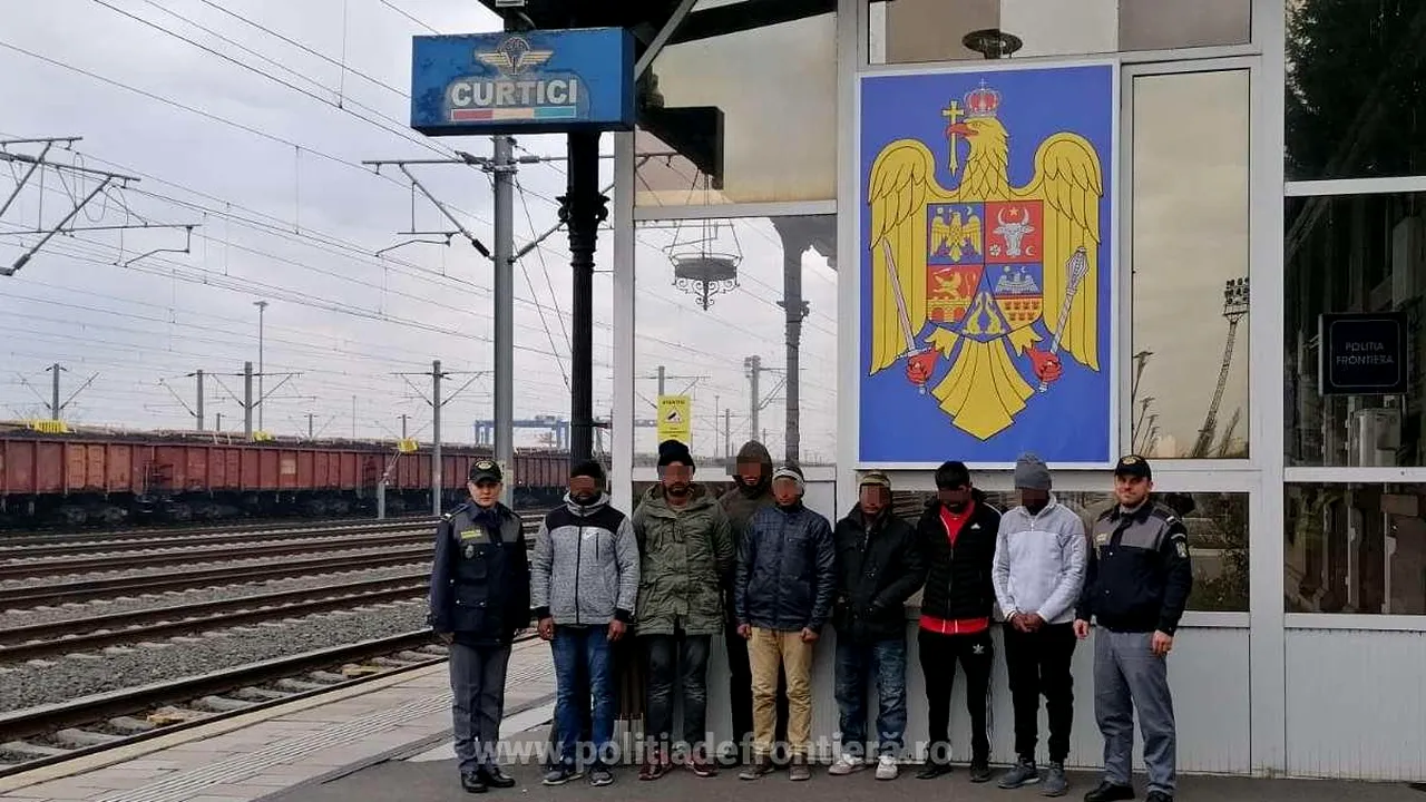 Poliţiştii de frontieră din Curtici au prins şapte străini, într-un tren internaţional