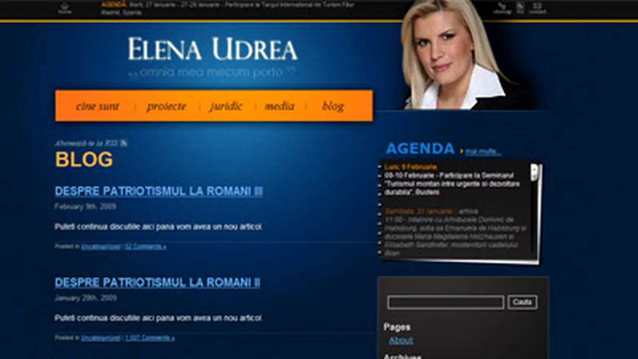 Blogul Elenei Udrea, unul dintre cele mai comentate