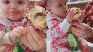 Reacţia unui bebeluş care gustă pentru prima oară îngheţată. VIDEO