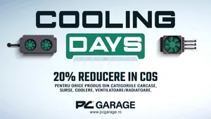 PC Garage Cooling Days – 20% reducere în coș pentru carcase, surse, coolere și ventilatoare