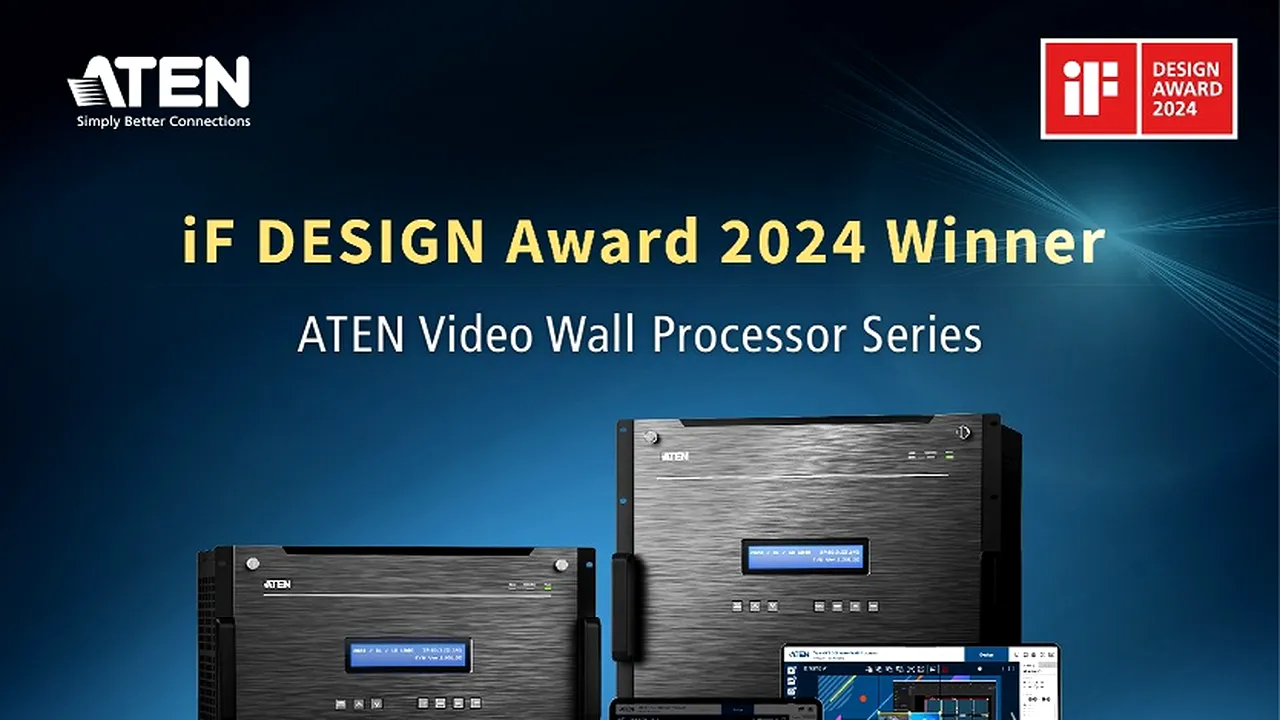 Seria emblematică de procesoare pentru video wall ATEN obţine recunoaşterea la iF DESIGN Award 2024