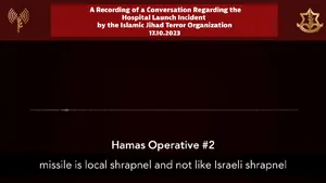 Israel a prezentat înregistrarea care ar dovedi că racheta a fost trasă de lângă spitalul din Gaza: 