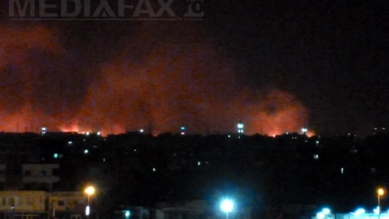 O serie de explozii urmate de un incendiu s-au produs la o uzină militară din capitala Sudanului