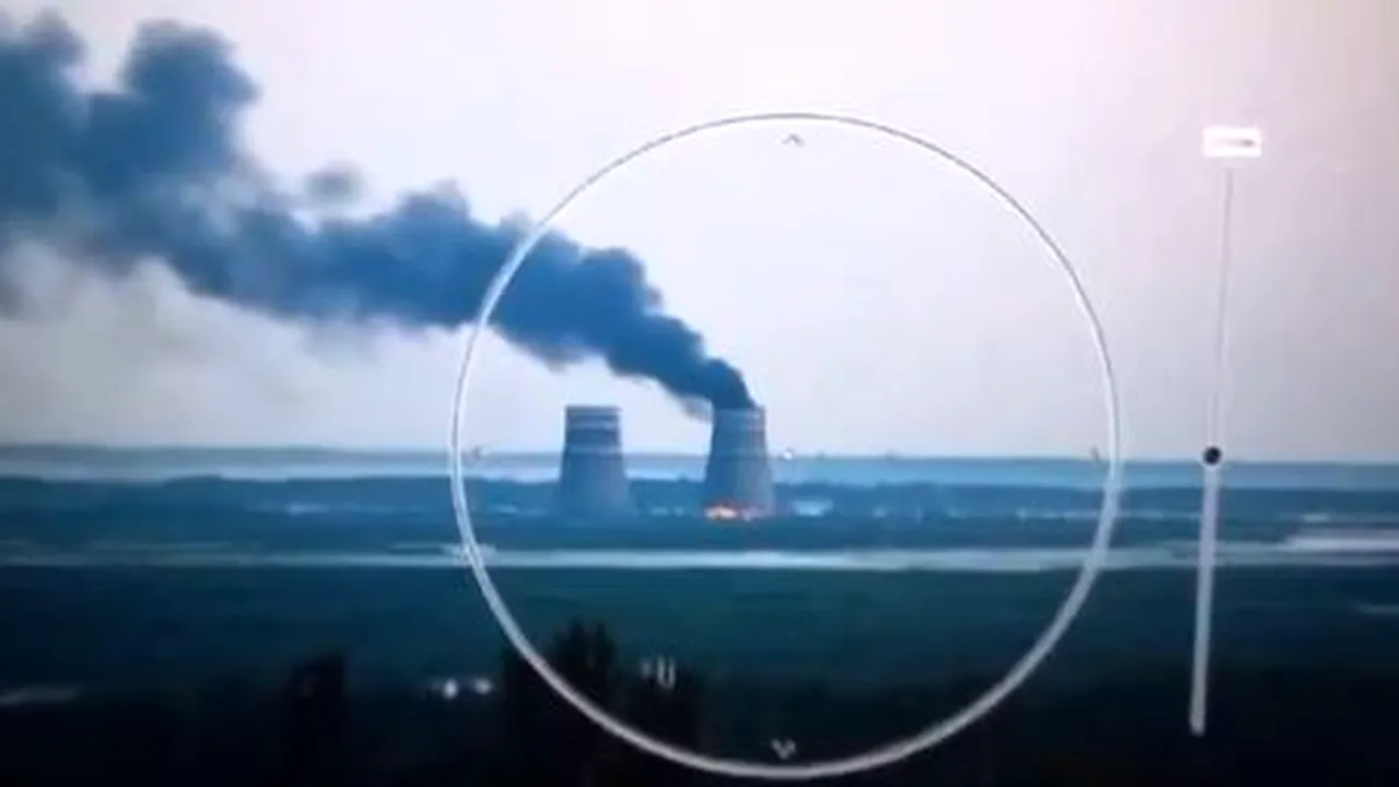 Alertă la centrala nucleară Zaporojie. Forţele ruse au provocat un incendiu în turnurile de răcire