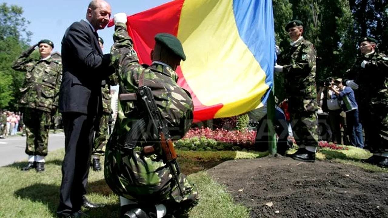 Preşedintele Traian Băsescu, la ceremonia de Ziua Drapelului Naţional