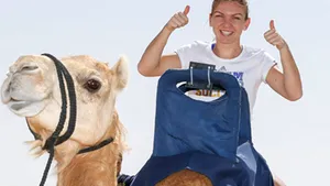 Imagini inedite cu Simona Halep: Jucătoarea de tenis, plimbare pe cămilă în deşert - FOTO