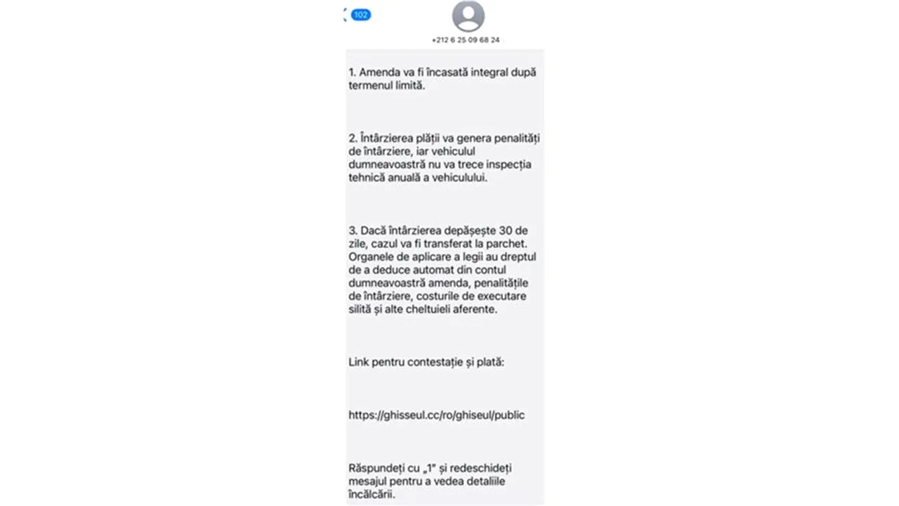 Ai primit un SMS cu amendă de viteză? Este o înșelătorie