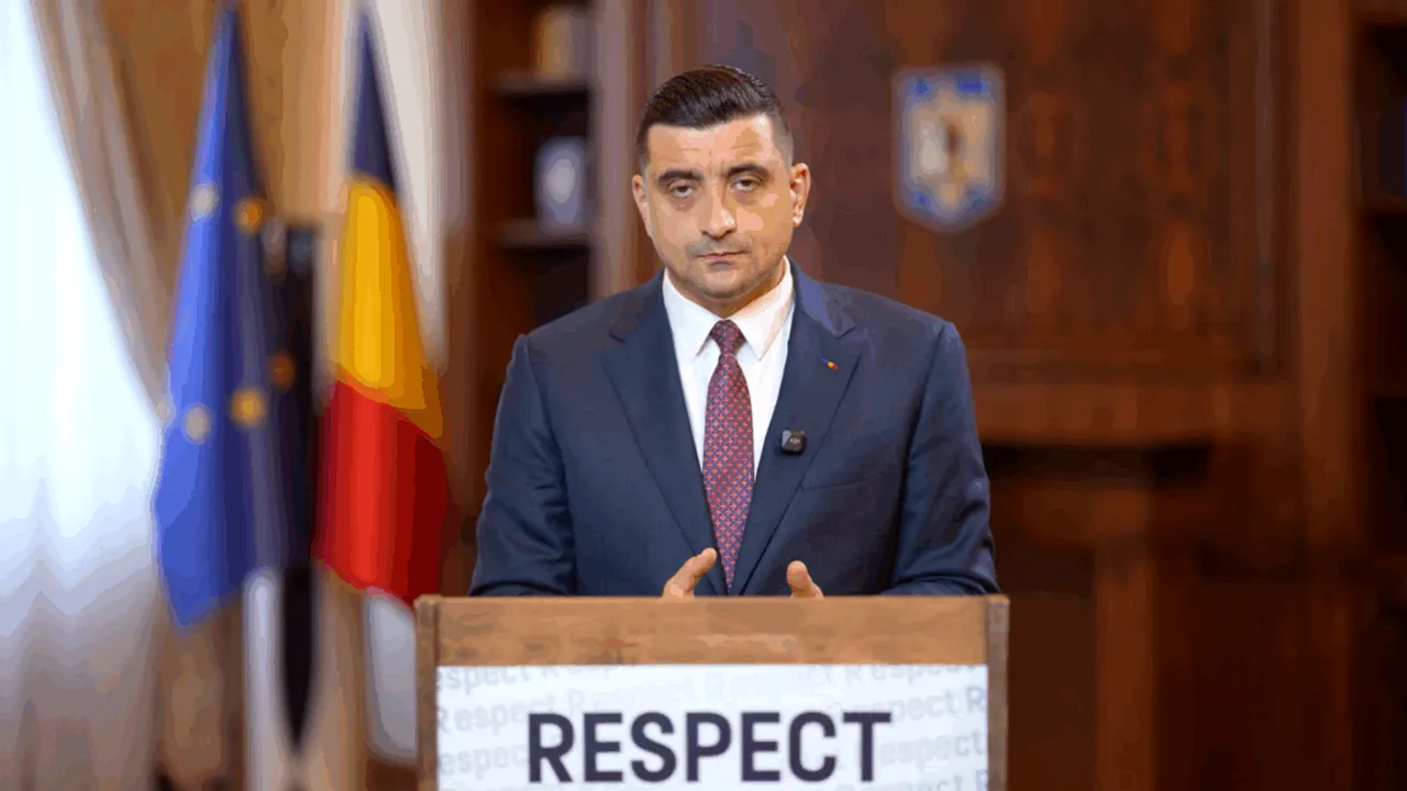 George Simion a publicat un mesaj video numit „Discurs Președinte”. Liderul AUR a vorbit de la un pupitru asemănător cu cel prezidențial