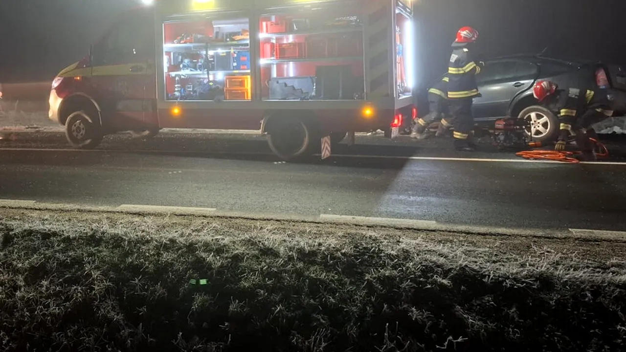 Arad. Accident rutier grav între Horia și Șiria: o persoană a murit, alte cinci implicate
