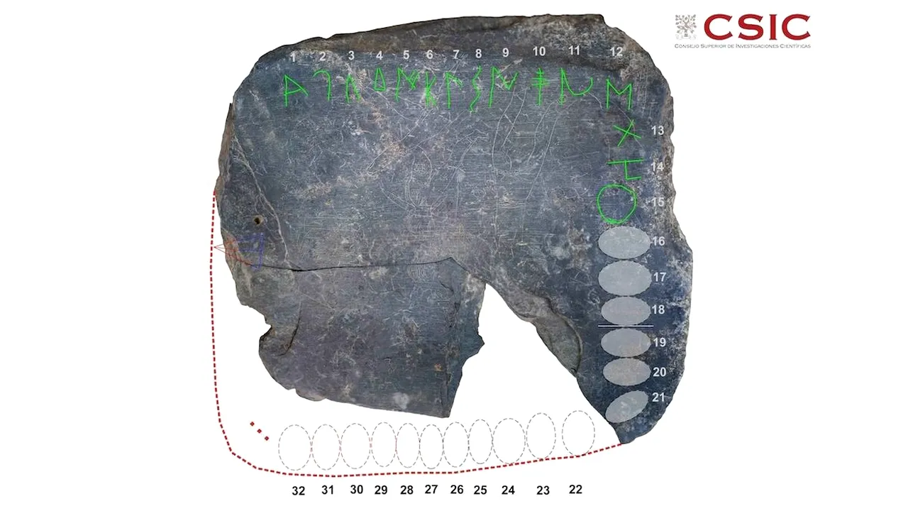 A fost descoperită o placă din piatră, care conţine un alfabet complet de la o civilizaţie pierdută, mai veche decât piatra din Rosetta 