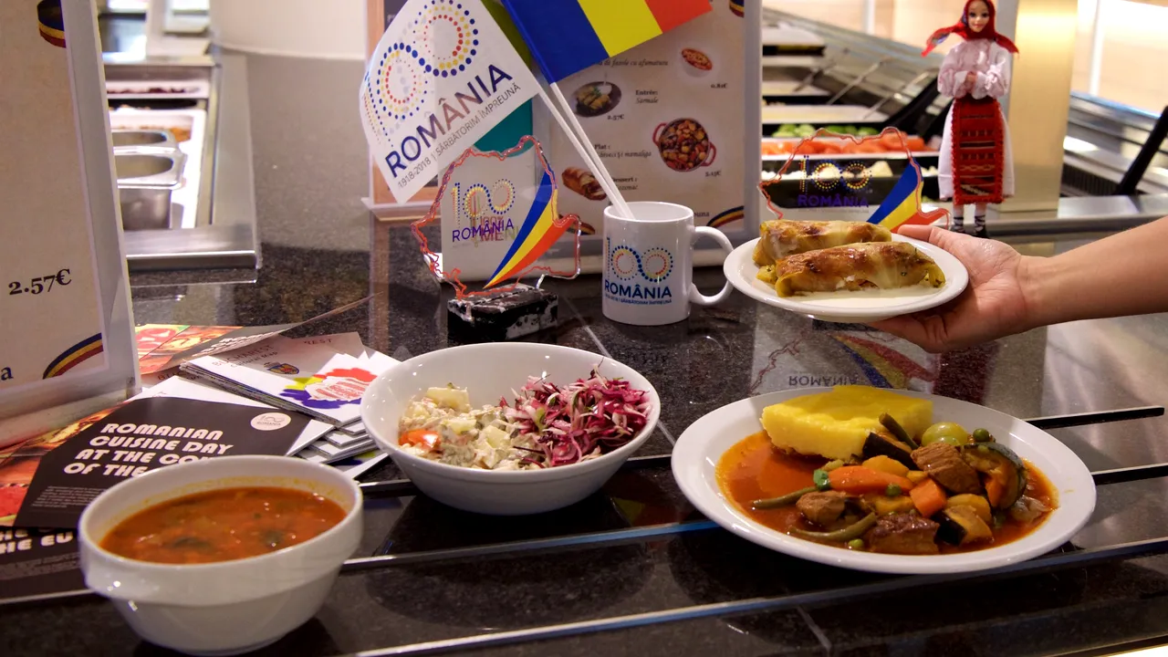 Centenarul României, celebrat cu mâncare tradiţională românească în restaurantele Consiliului UE. Care a fost meniul | FOTO