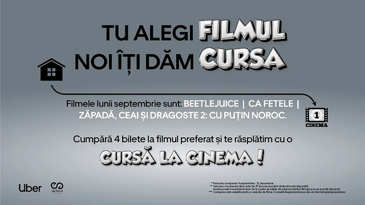 Filmul preferat îţi aduce cadou cursa de la cinema