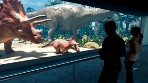 O grădină zoologică din Australia oferă vizitatorilor ocazia de a interacţiona cu animale realizate din lasere 