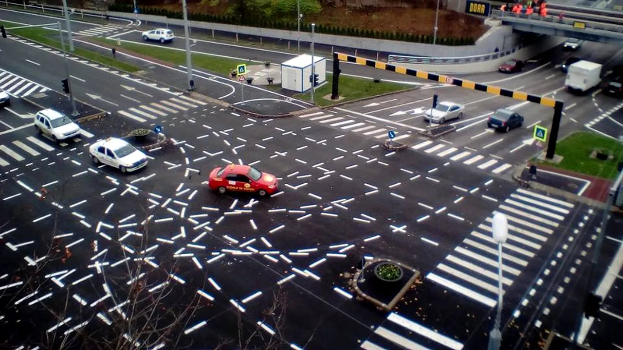 Marcajele rutiere de la o intersecţie din Timişoara, devenită celebră în întreaga lume, ar putea dispărea | FOTO