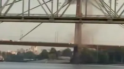 EXTERNE Un pod a fost lovit în Kiev cu drone cu reacție rusești. Traficul a fost oprit în zonă