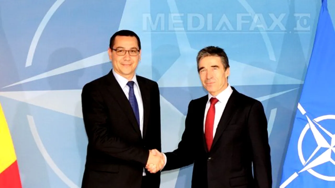Rasmussen salută angajamentul României în cadrul NATO, cu ocazia vizitei lui Victor Ponta