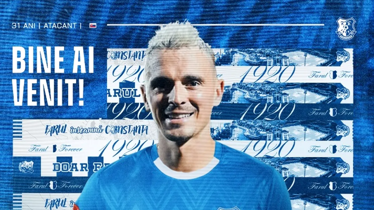 Superliga: Farul Constanța l-a transferat pe atacantul slovac Jakub Vojtus