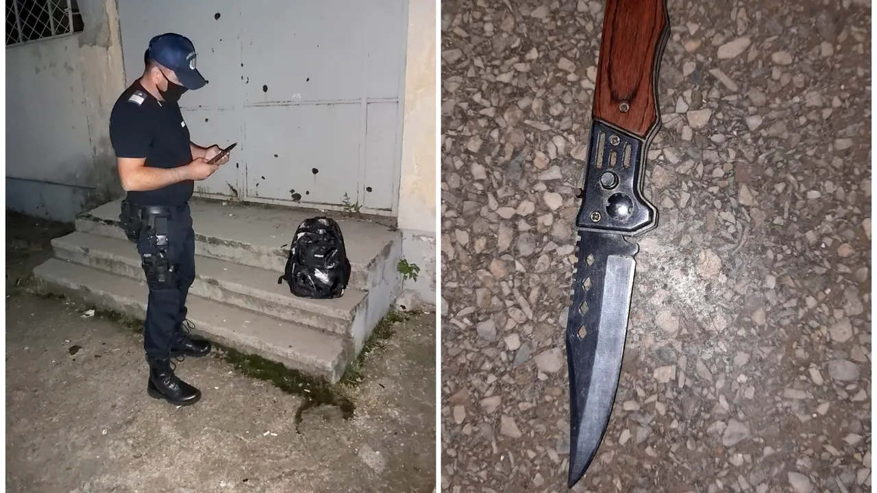 Elev în vârstă de 15 ani, prins cu cuţitul în şcoală. O colegă fusese surprinsă anterior cu două cuţite 
