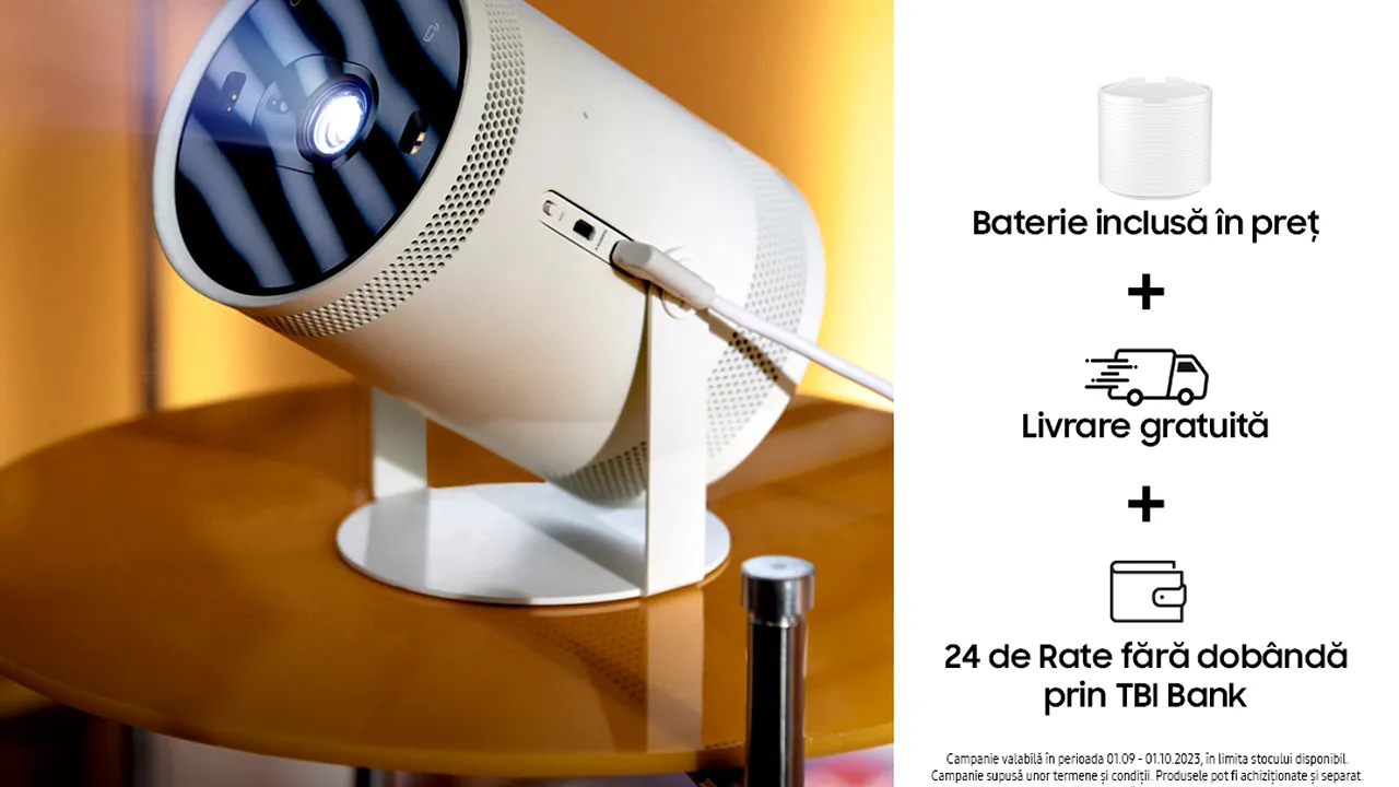 Freestyle Gen 2, cea mai recentă generaţie a videoproiectorului portabil smart de la Samsung