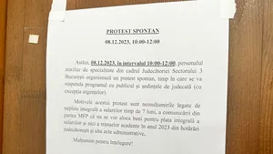 Protest spontan la Judecătoria Sector 3 din Capitală. Se primesc termene pentru Crăciunul viitor