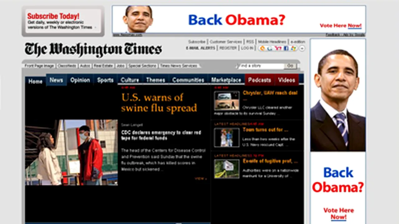 Traian Băsescu, preşedintele R.Moldova, conform Washington Times